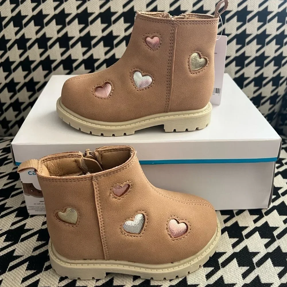 Carter's Lovie Ankle Toddler Girls Boots- Size 6